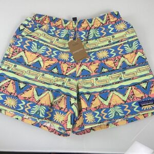 Patagonia Baggies Shorts Mens Size S High Hopes Geo Salamander Green‎ Swim